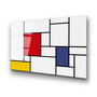 Wallity Cuadro Decorativo de Vidrio Templado Piet Mondrian 70 x 100 cm